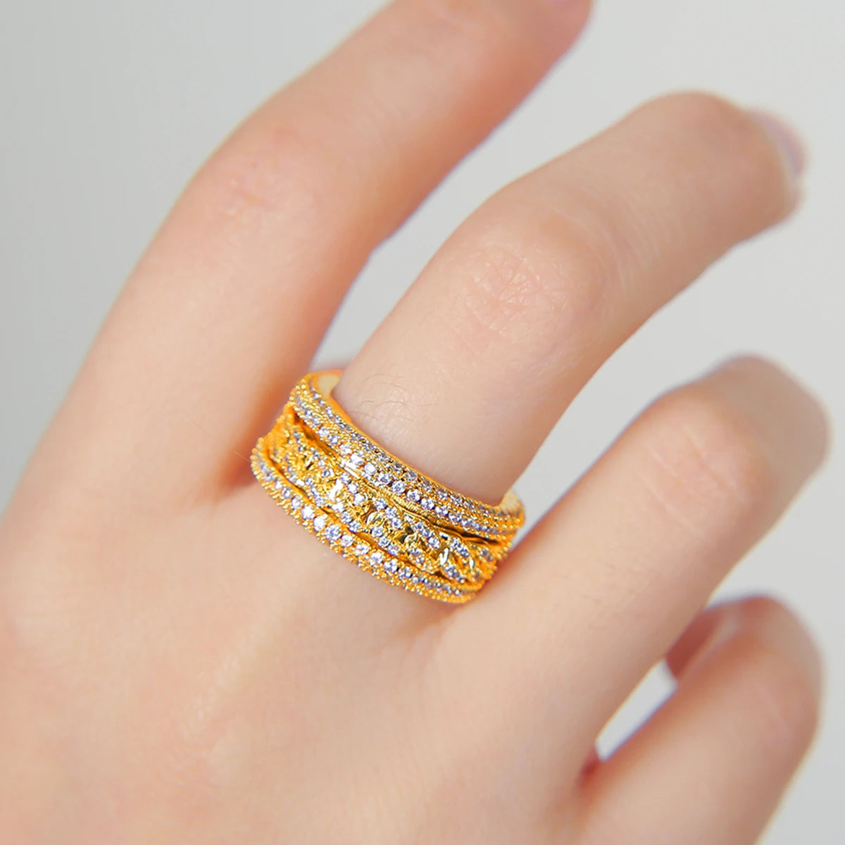 Bubble Letter Iced Out Men’s Ring