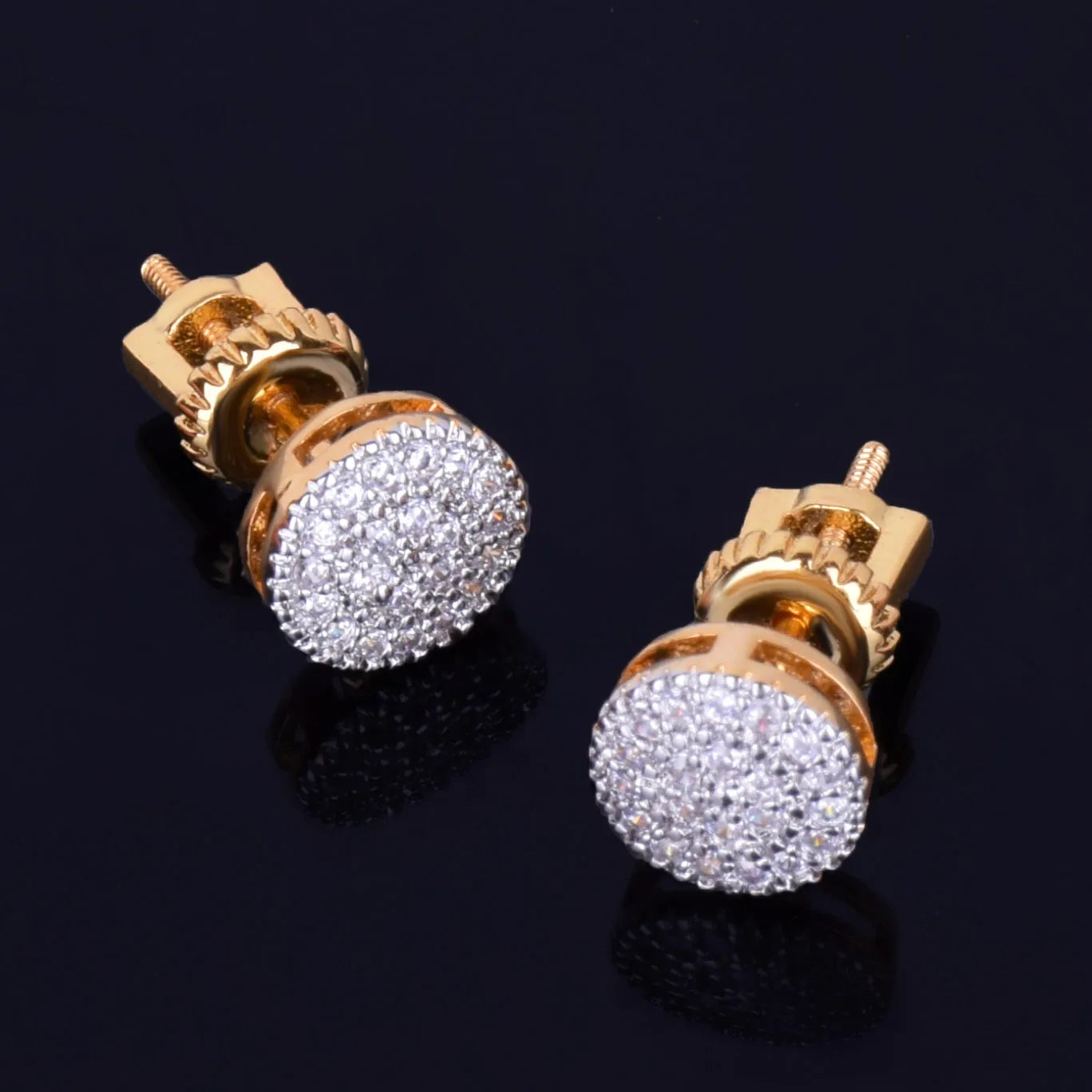 Miami Ice 8MM Round Cut Iced Out Stud Earrings