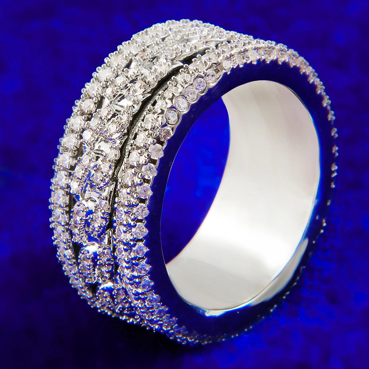 Bubble Letter Iced Out Men’s Ring