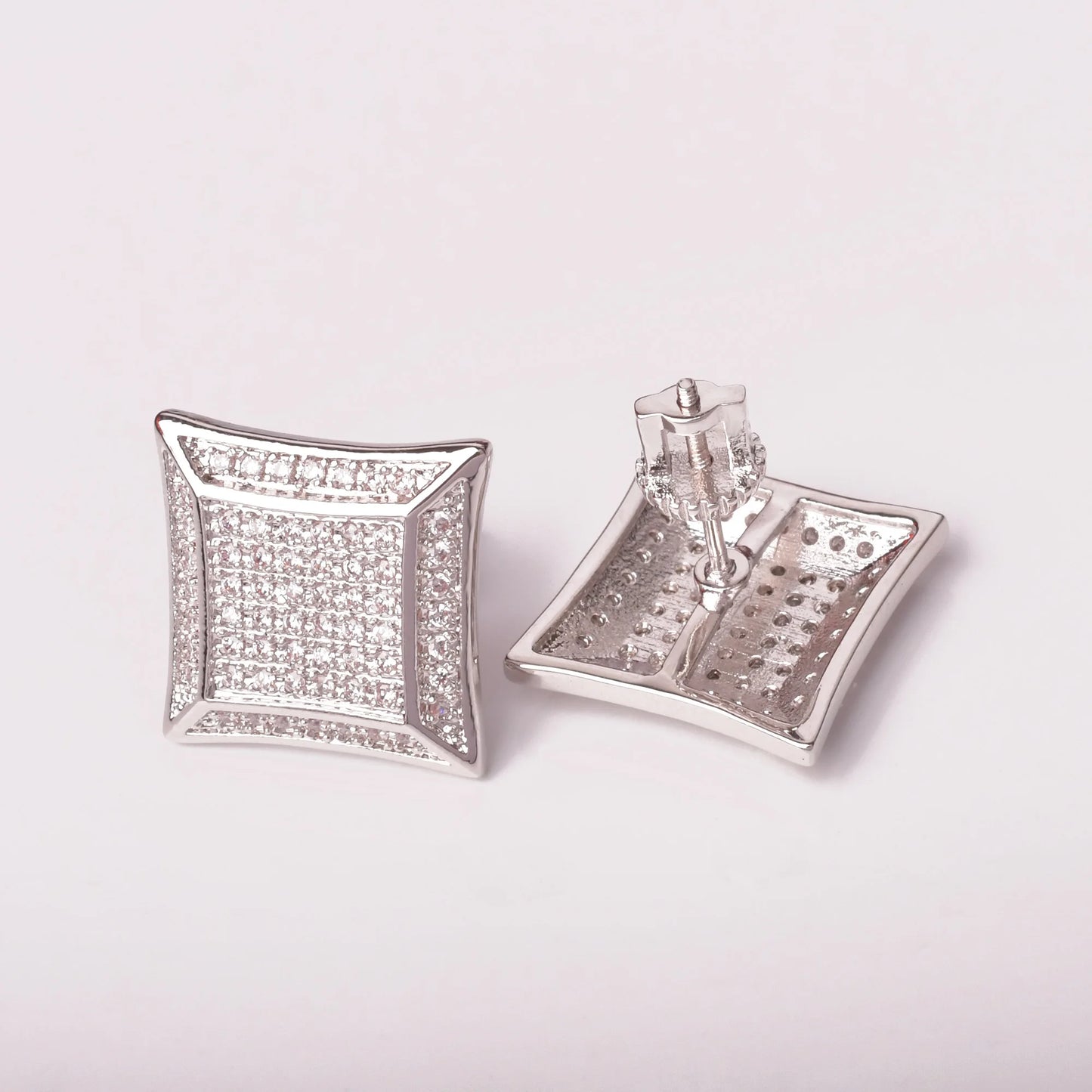 Miami Ice 15MM Royale Iced Out Stud Earrings