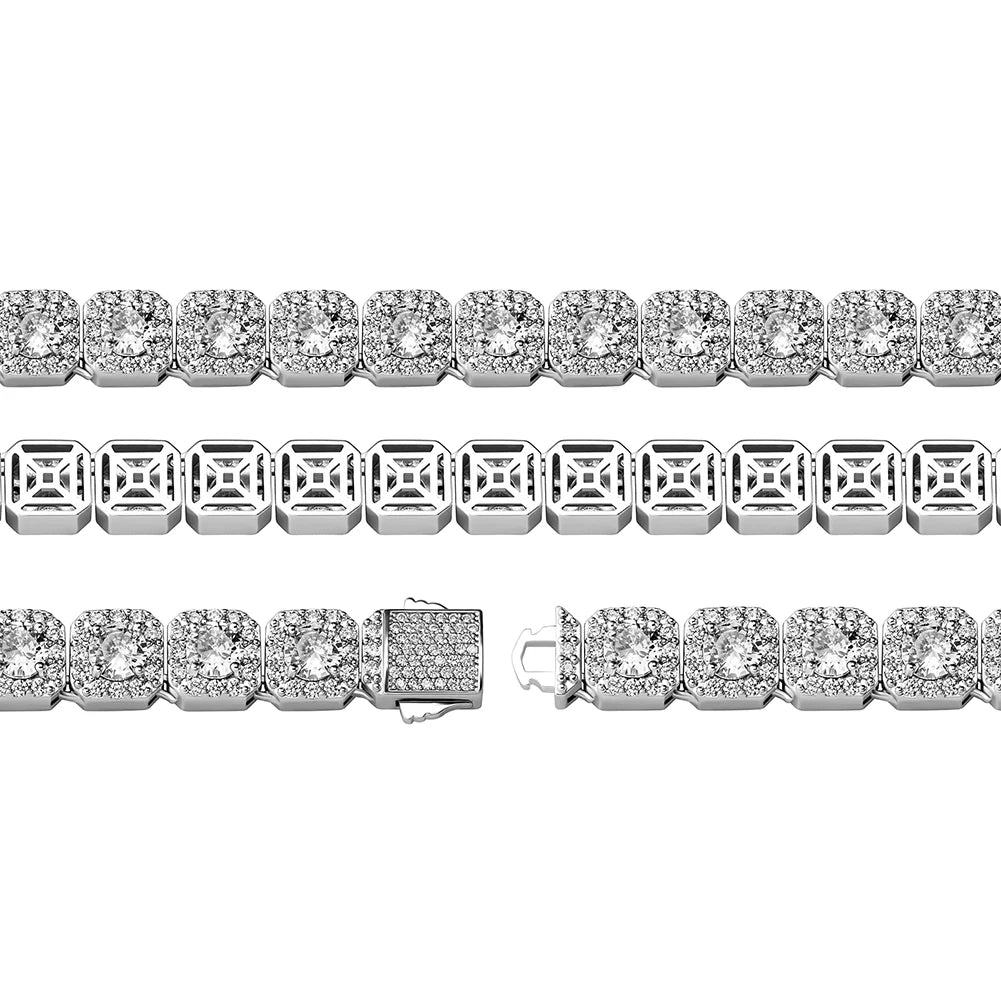 Miami Ice 10mm Clustered Tennis Chain