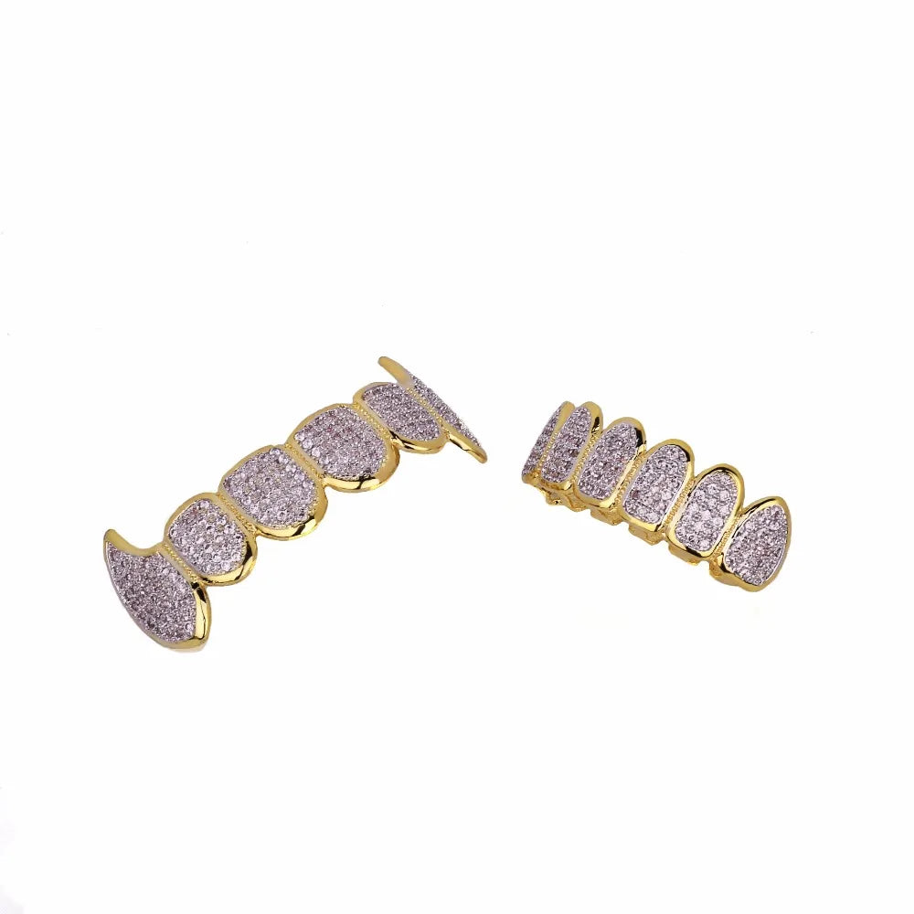 Miami Ice Purple Stones Iced Out Grillz