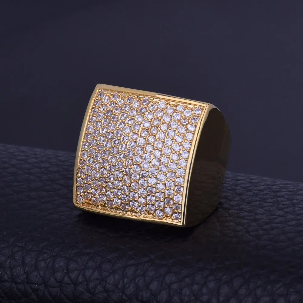 Miami Ice Oval Square Iced Out Ring