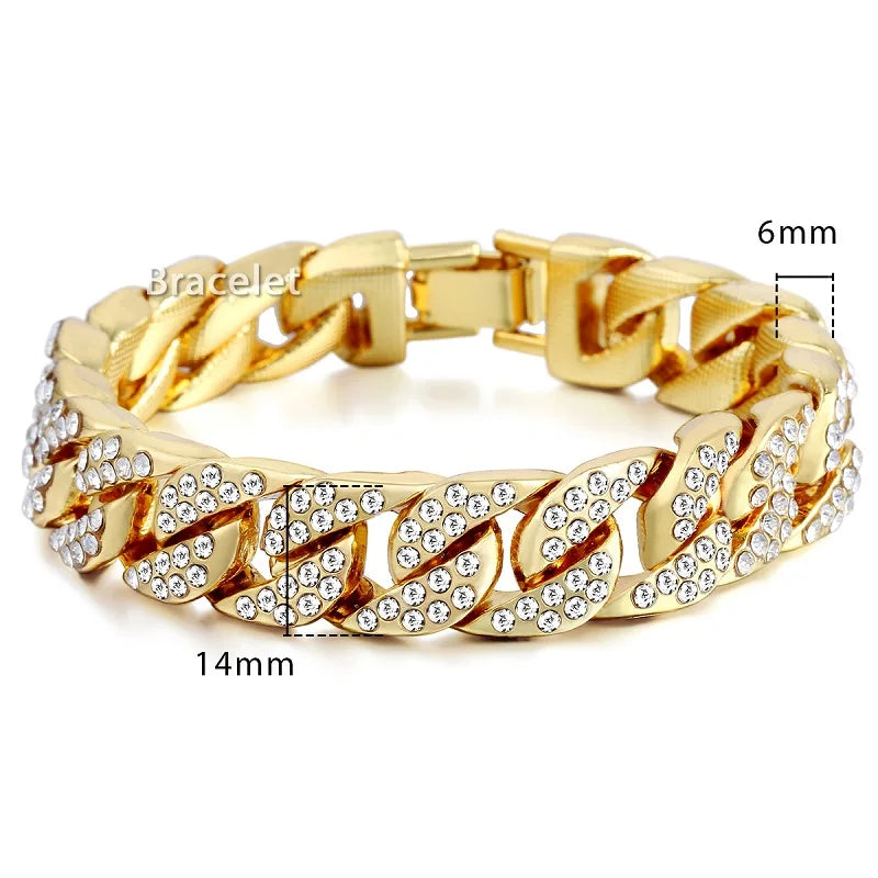 Miami Ice 14MM Iced Out Cuban Link Bracelet