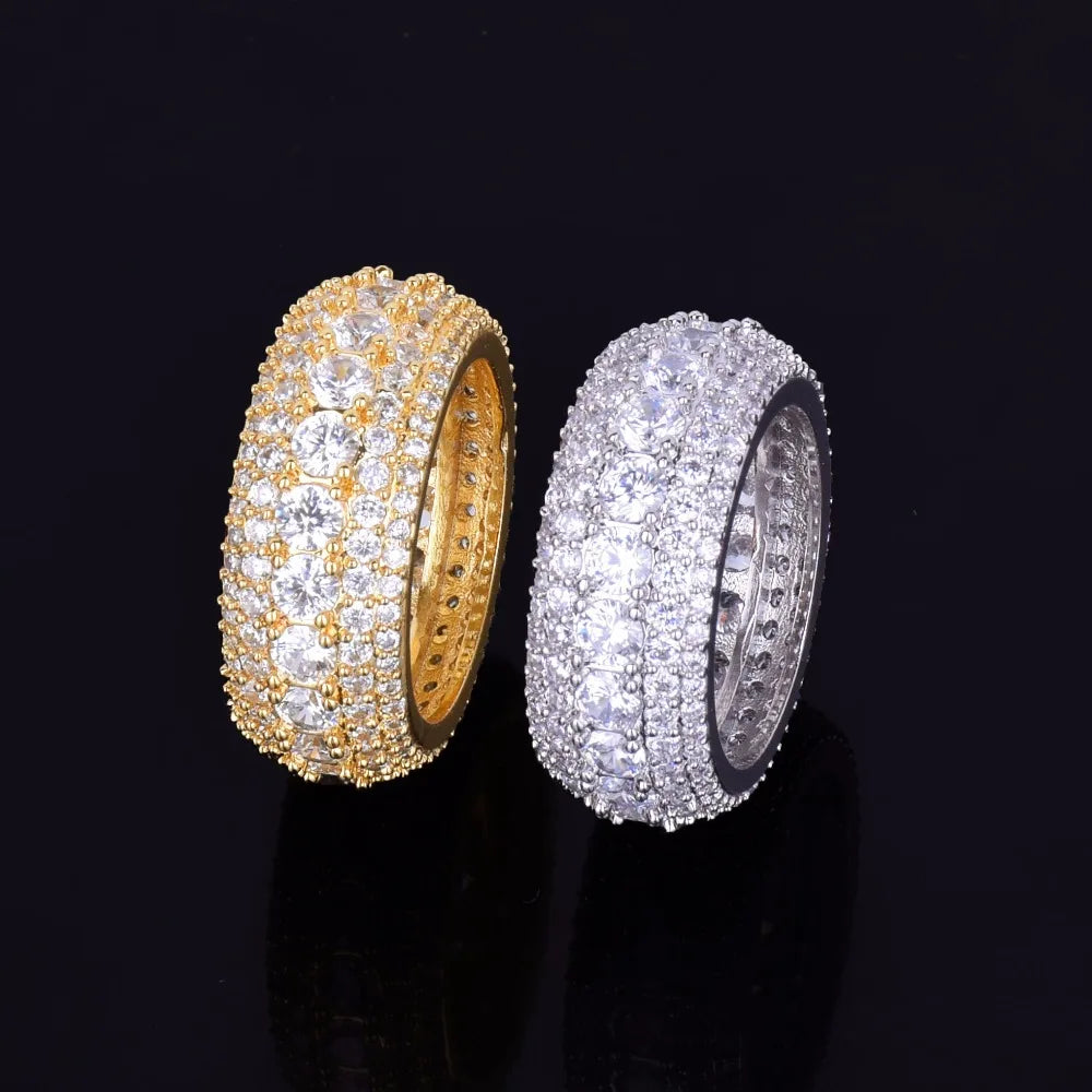 Miami Ice Tennis and Stones Iced Out Ring