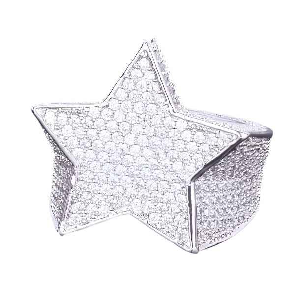 Miami Ice Moissanite Star Ring - Vermeil Gold