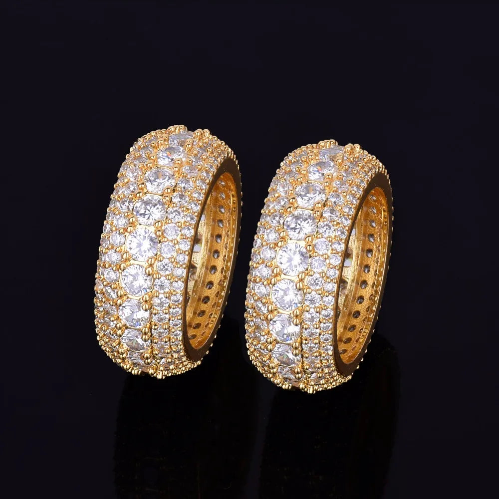 Miami Ice Tennis and Stones Iced Out Ring