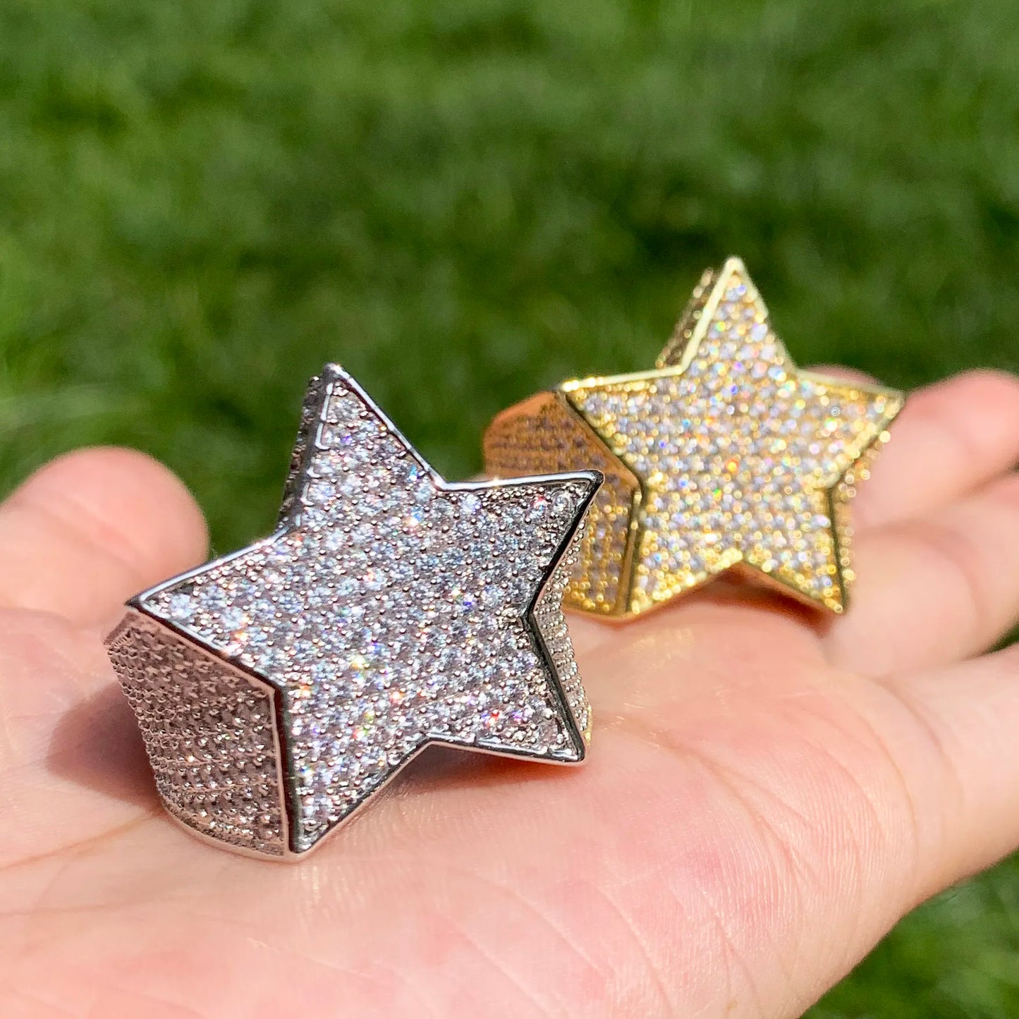 Miami Ice Star Iced Out Diamond Ring