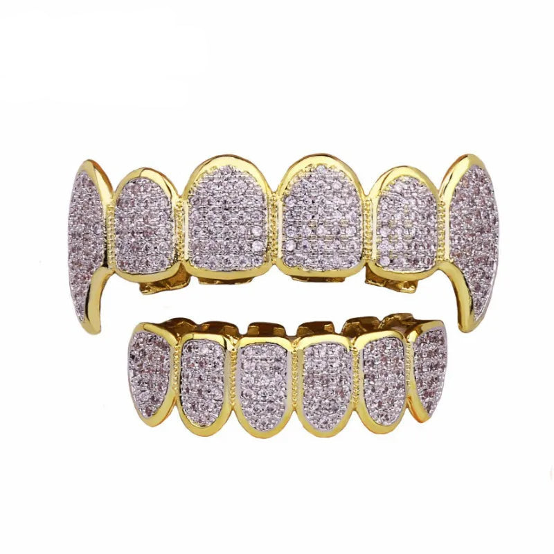 Miami Ice Purple Stones Iced Out Grillz