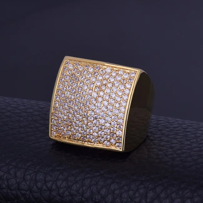 Miami Ice Oval Square Iced Out Ring