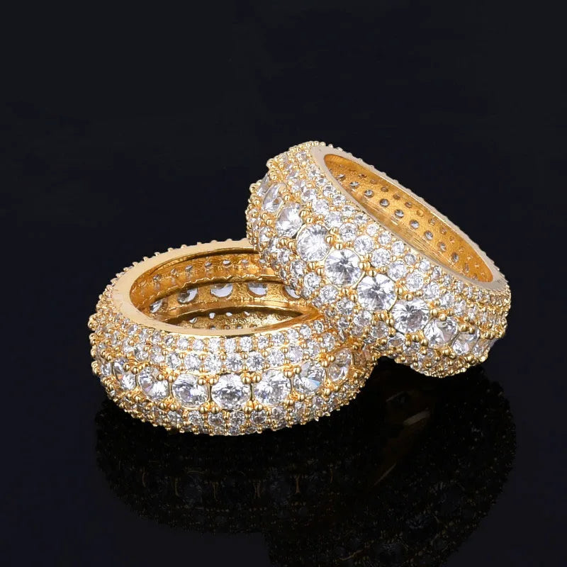 Miami Ice Tennis and Stones Iced Out Ring