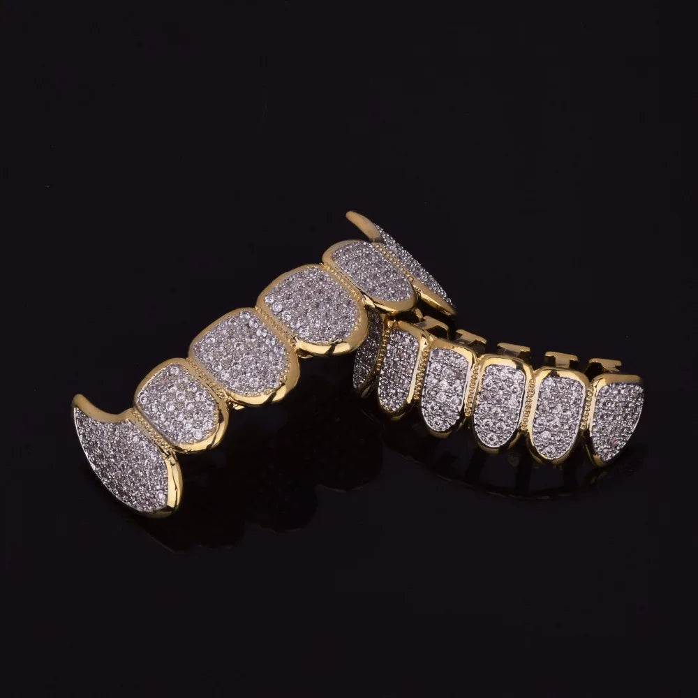 Miami Ice Purple Stones Iced Out Grillz