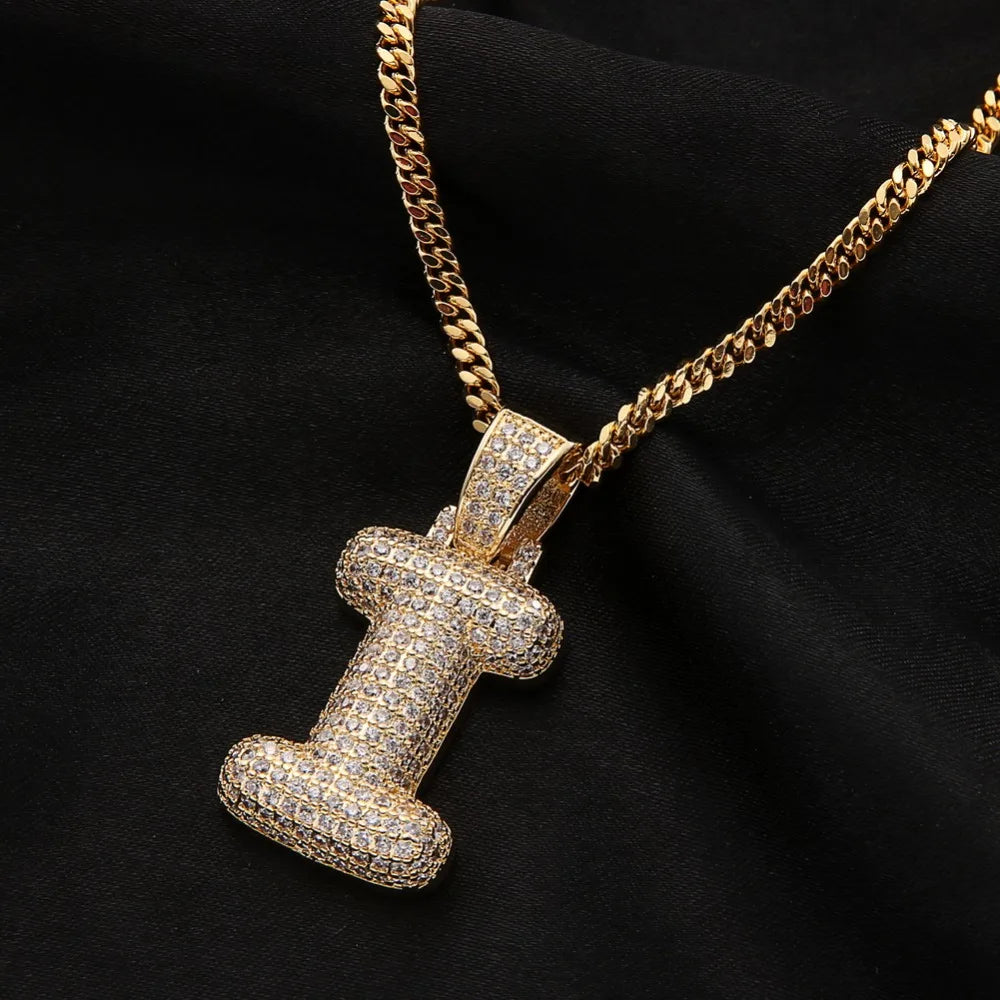 Miami Ice Letter Piece - White Gold