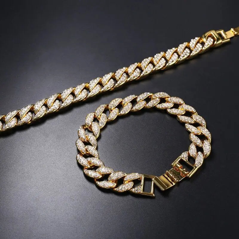 Miami Ice 14mm Iced-Out Cuban Link Bracelet