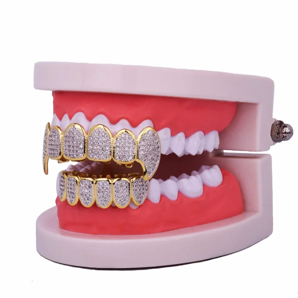 Miami Ice Purple Stones Iced Out Grillz