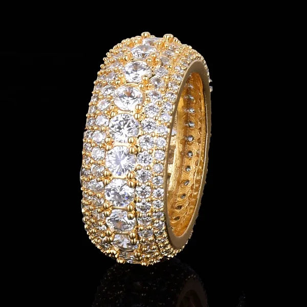 Miami Ice Tennis and Stones Iced Out Ring