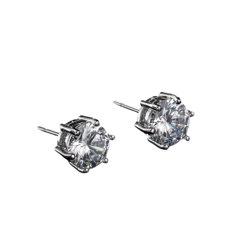 Miami Ice Vvs Round Iced Out Stud Earrings