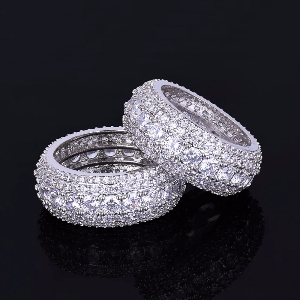 Miami Ice Tennis and Stones Iced Out Ring