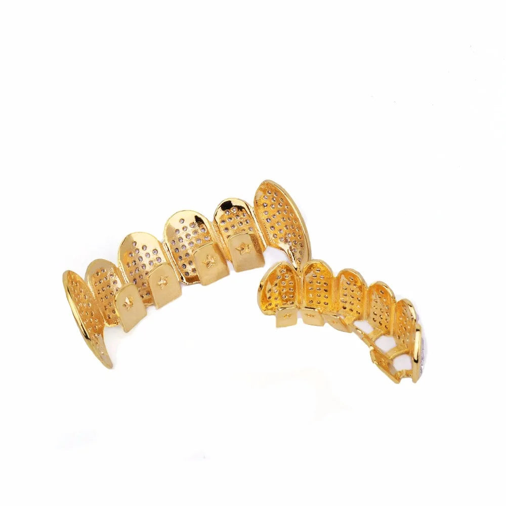 Miami Ice Purple Stones Iced Out Grillz