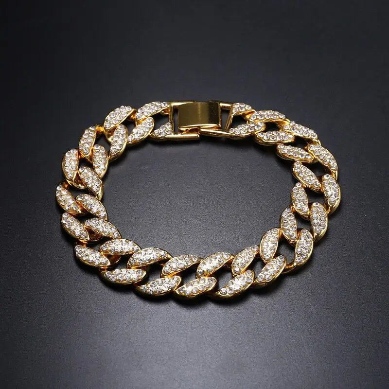 Miami Ice 14mm Iced-Out Cuban Link Bracelet