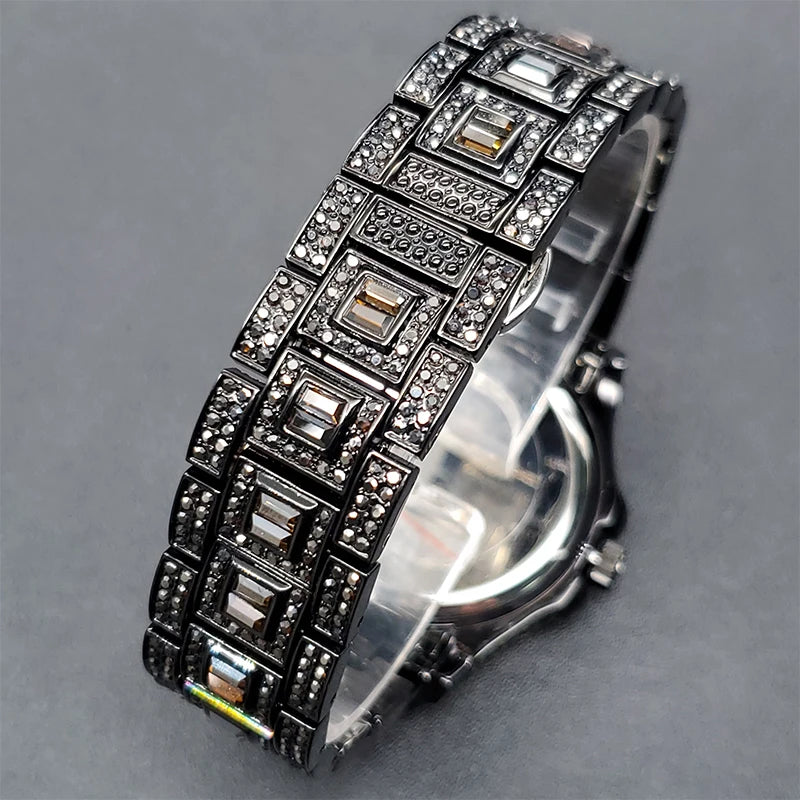 Miami Ice Men's Luxury Iced Out Watch & Bracelet Set