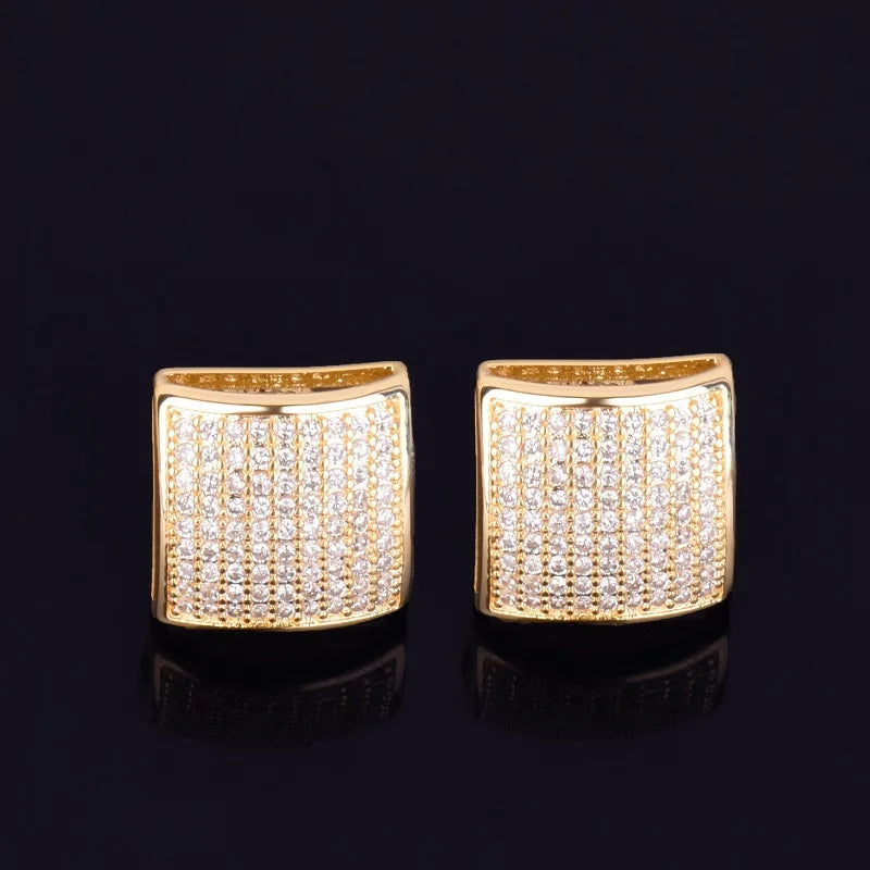 Miami Ice 12mm Umbrella Iced Out Stud Earrings