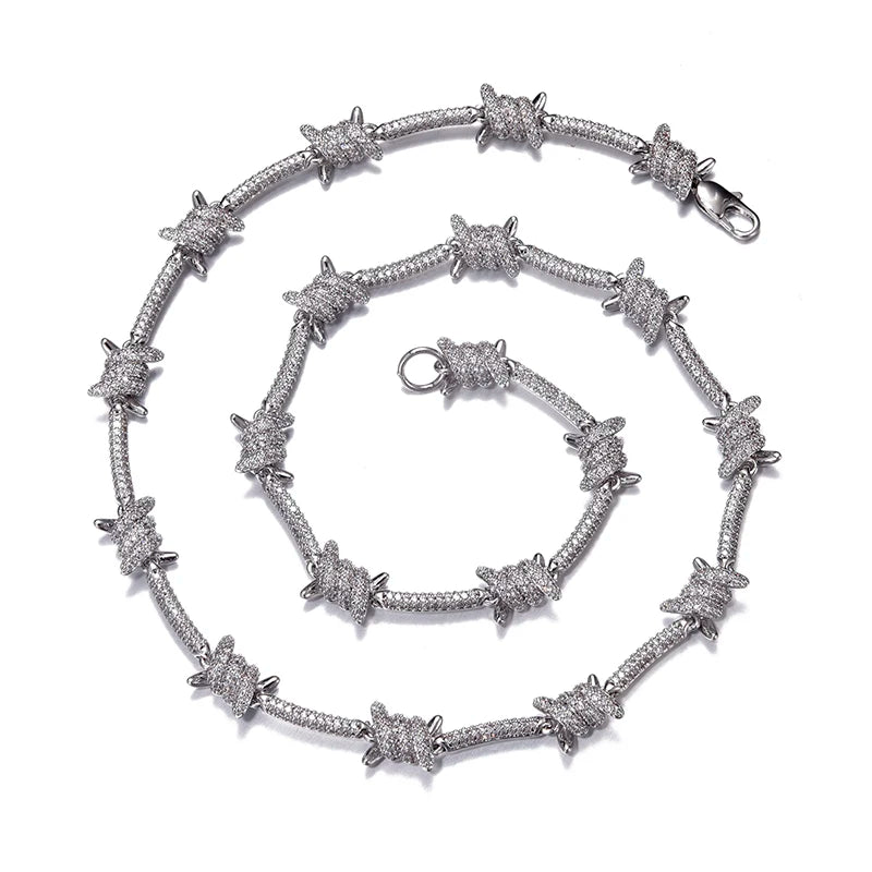 Miami Ice Iced Barbed Wire Chain