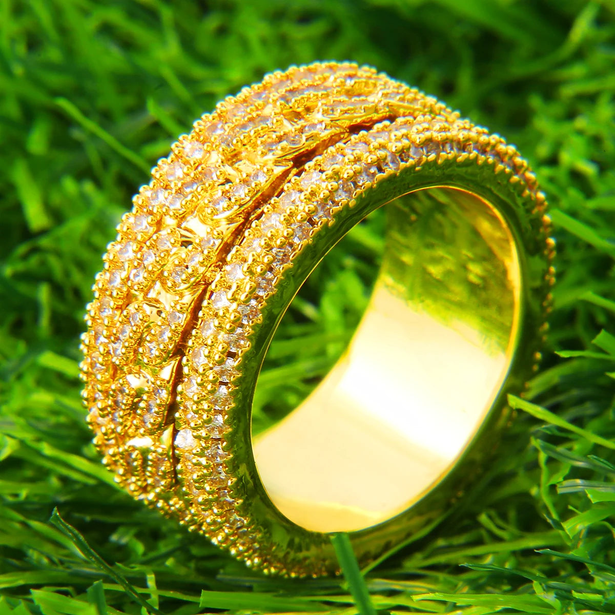 Bubble Letter Iced Out Men’s Ring