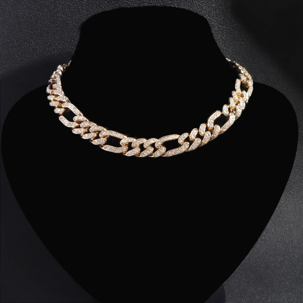 Miami Ice 10mm Iced Figaro Chain