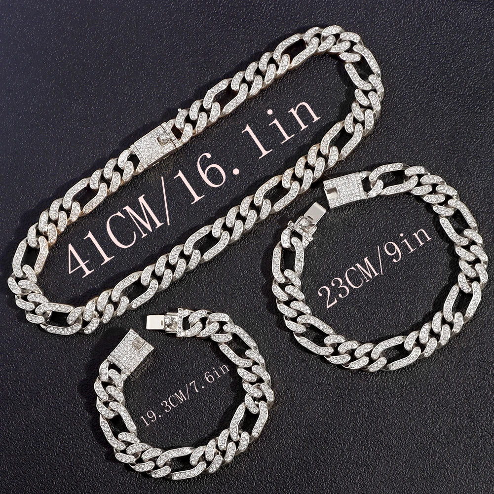 Miami Ice 10mm Iced Figaro Chain