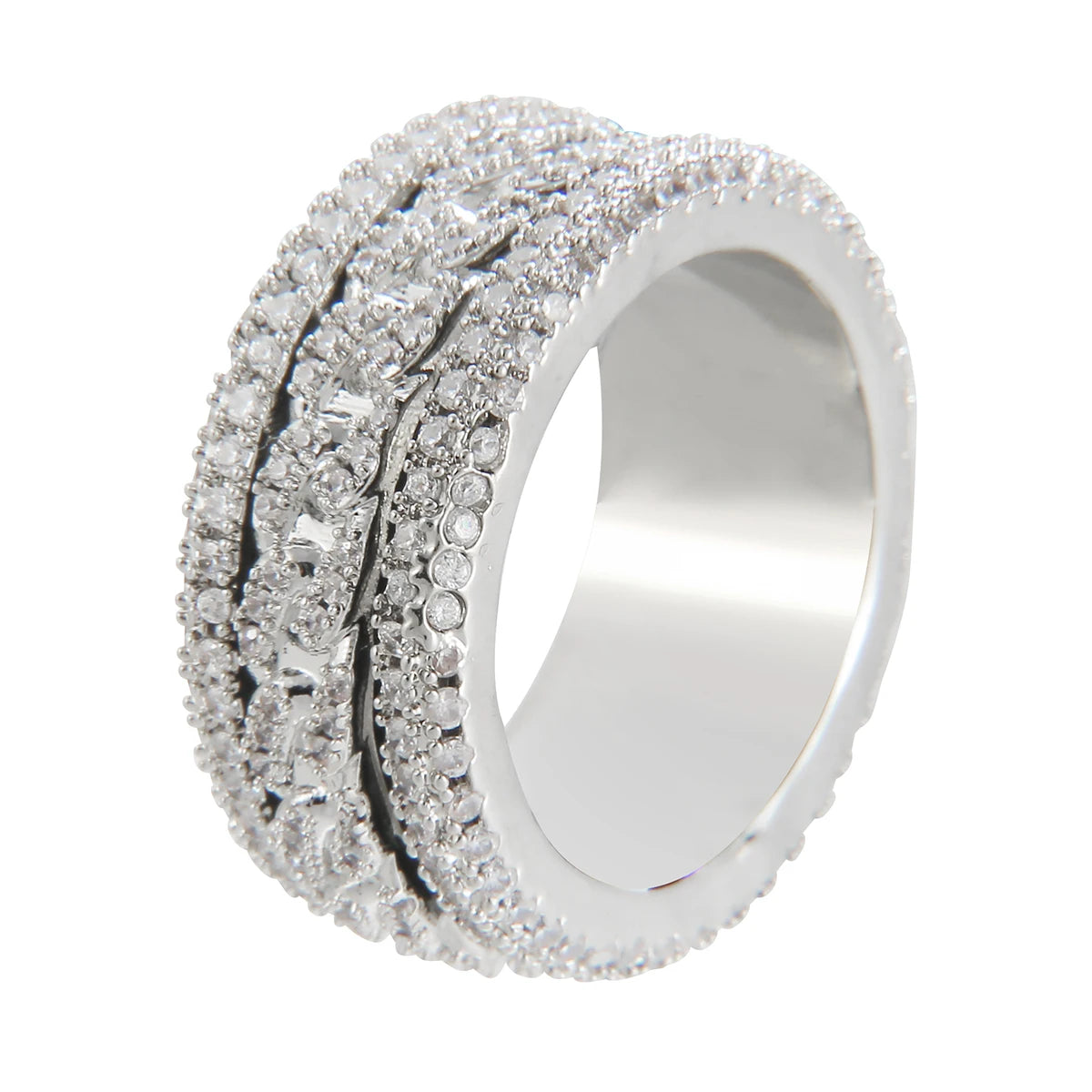 Bubble Letter Iced Out Men’s Ring