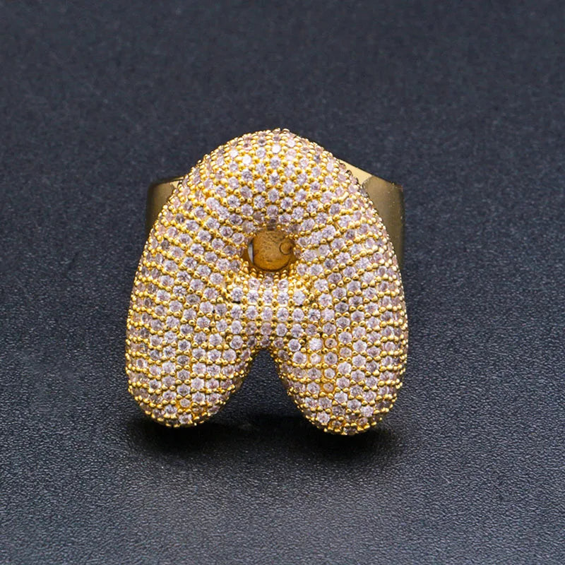Miami Ice A-Z Initial Custom Letter Iced Out Ring