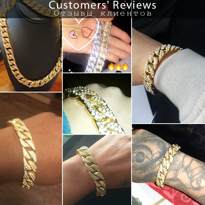 Miami Ice 14MM Iced Out Cuban Link Bracelet