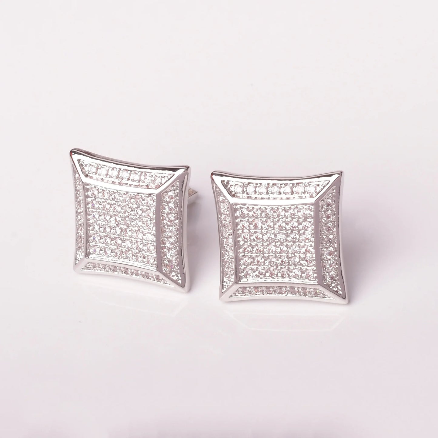 Miami Ice 15MM Royale Iced Out Stud Earrings