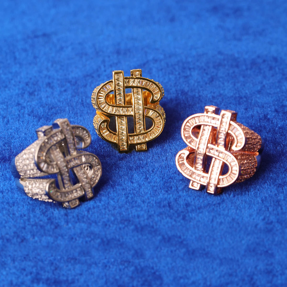 Miami Ice Dollar Sign Iced Out Ring
