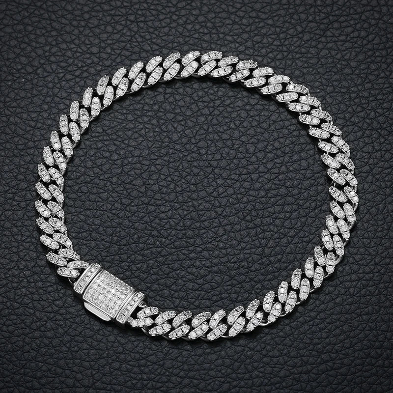 Miami Ice 8MM Bracelet - White Gold