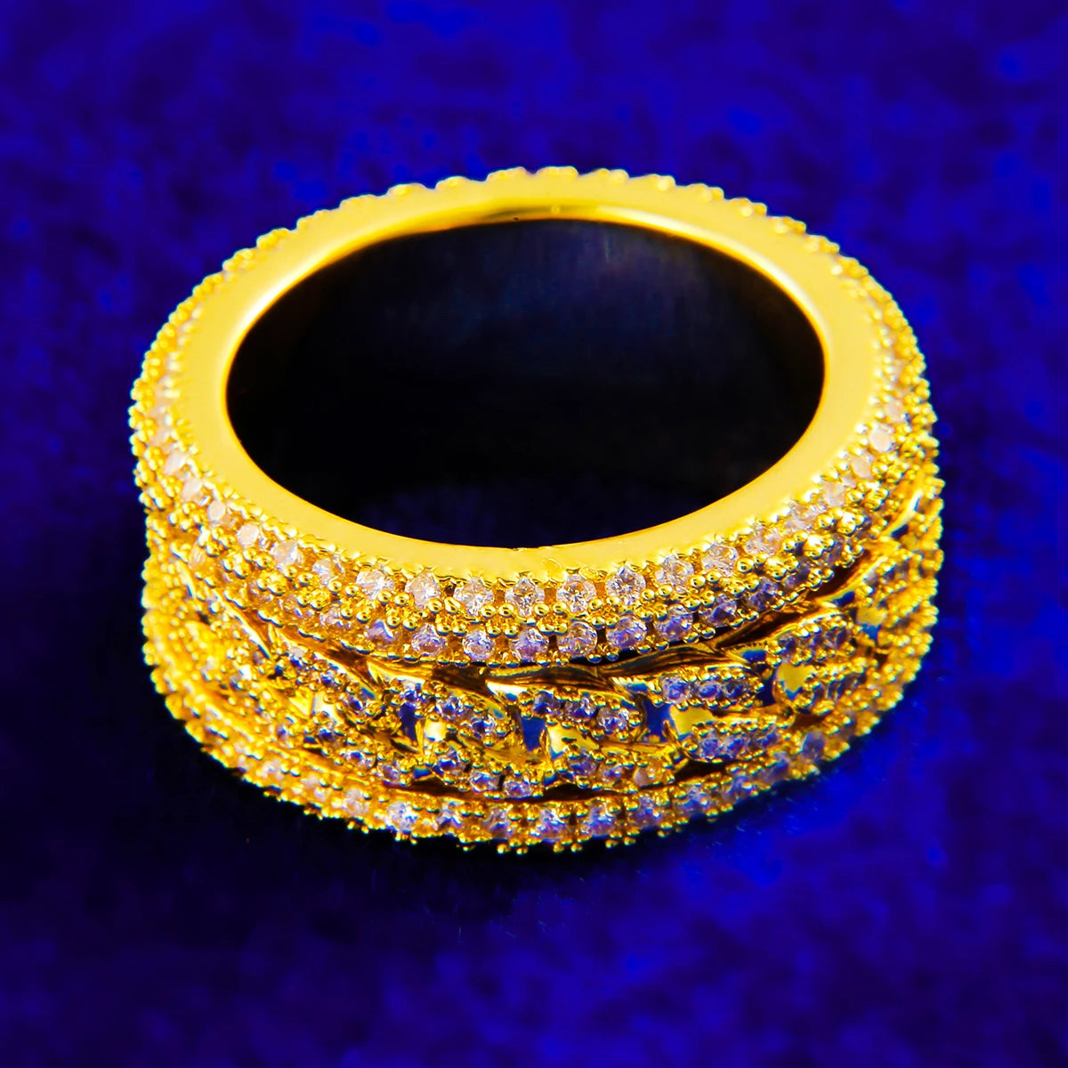 Bubble Letter Iced Out Men’s Ring