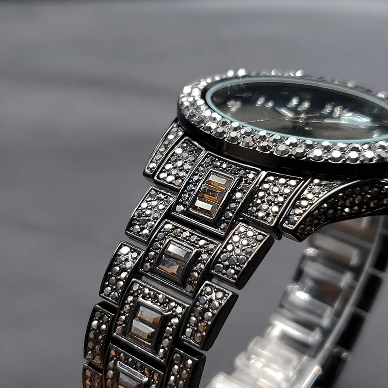Miami Ice Men's Luxury Iced Out Watch & Bracelet Set