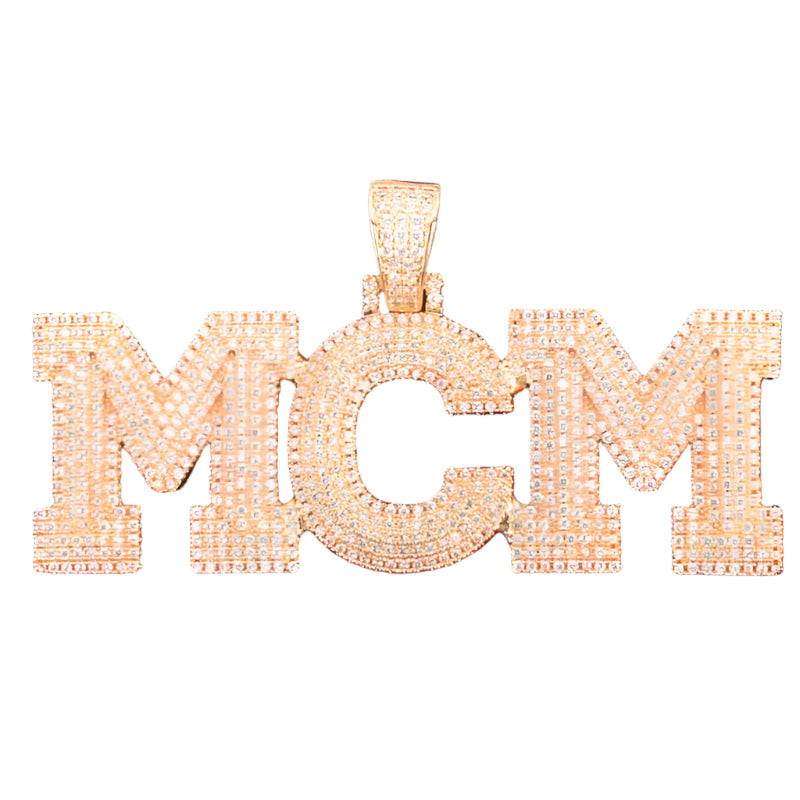 Miami Ice Custom Vvs Letter Pendant - Gold