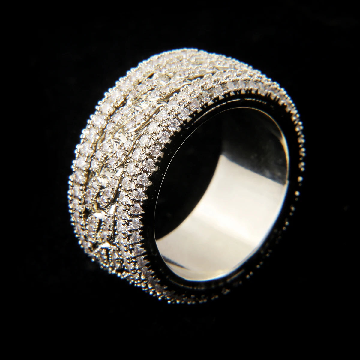 Bubble Letter Iced Out Men’s Ring