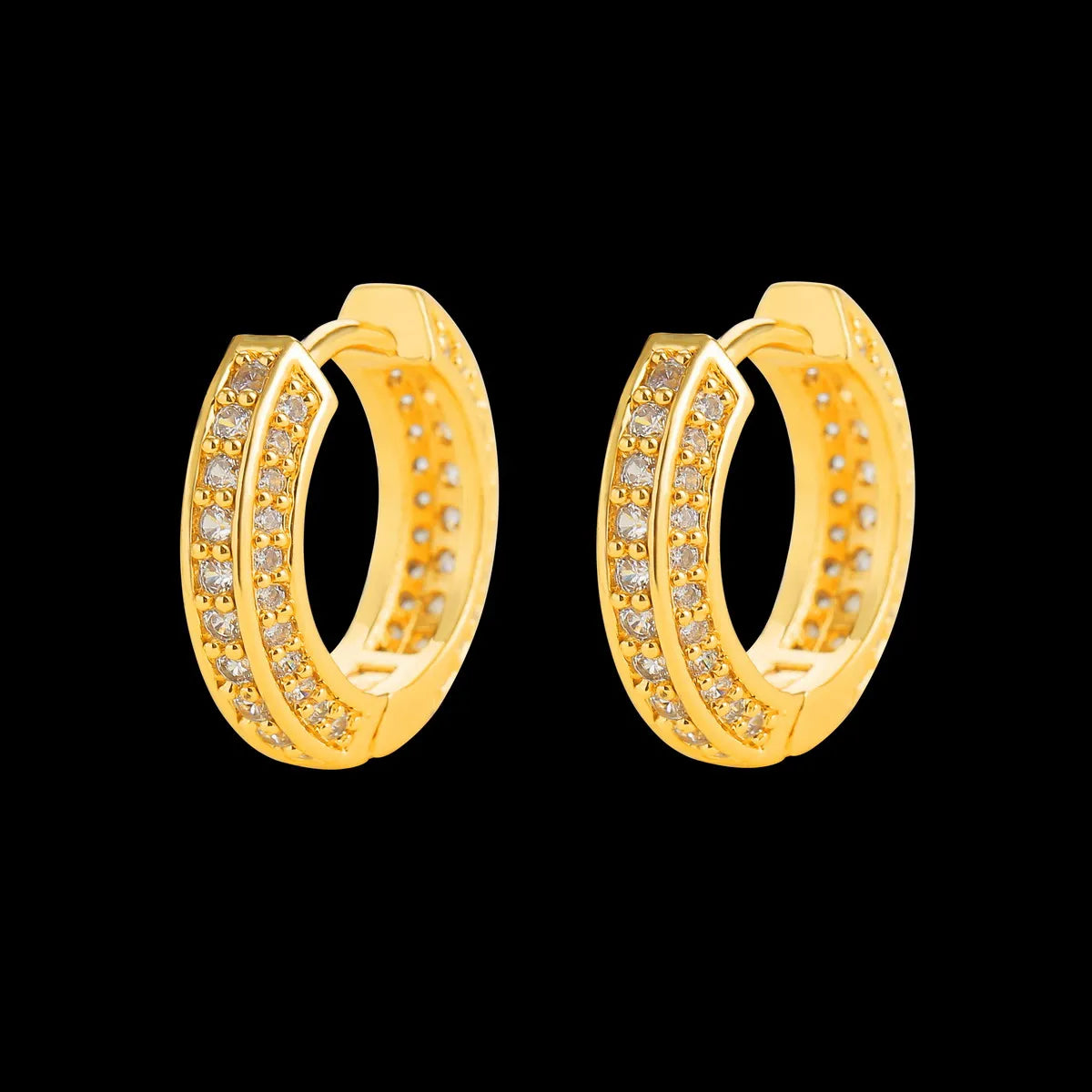 Miami Ice 15MM Round Trend Iced Out Stud Earrings