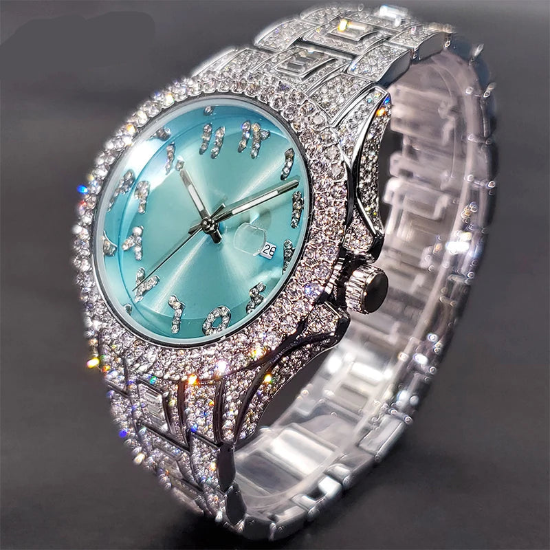 Miami Ice Presidential Arabic Dial Iced Out Watch