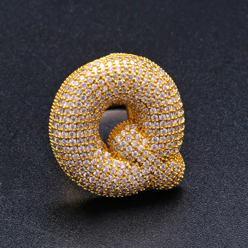 Miami Ice A-Z Initial Custom Letter Iced Out Ring