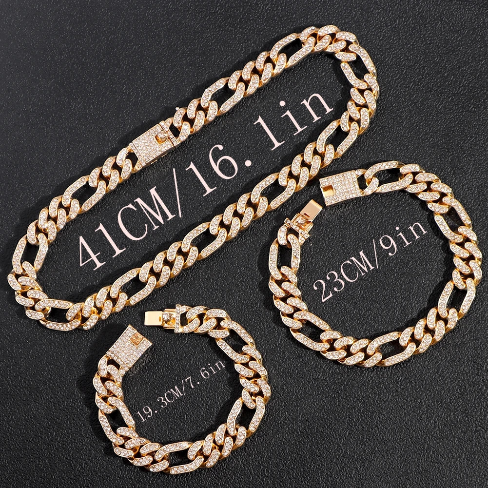 Miami Ice 10mm Iced Figaro Chain