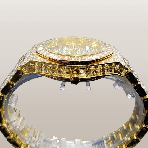 Miami Ice Royale Baguette Watch