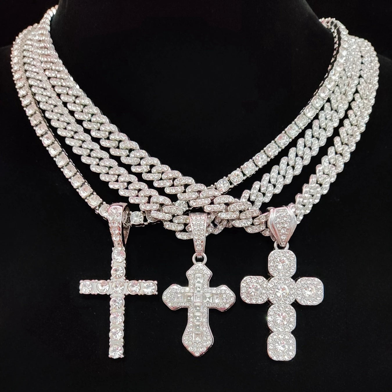 Hip hop cross pendant