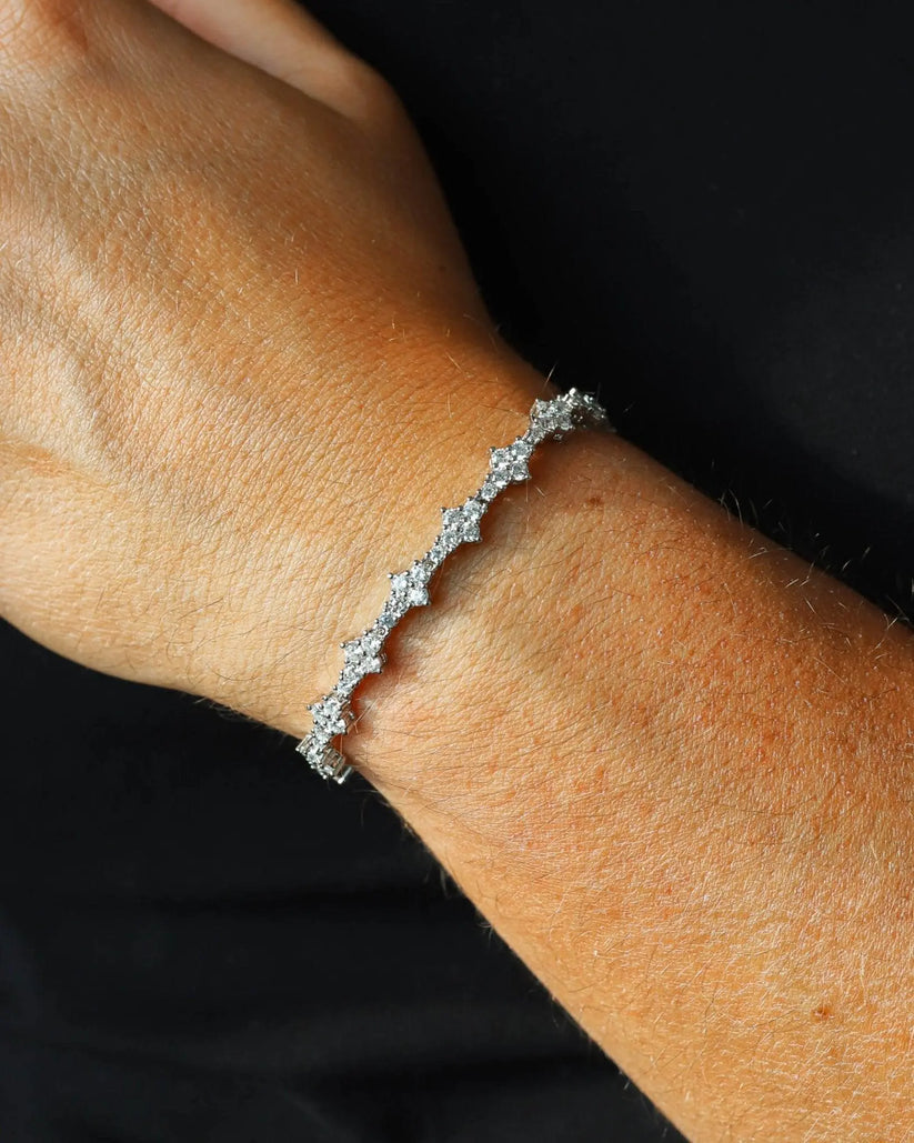 Iced White Gold Bracelet
