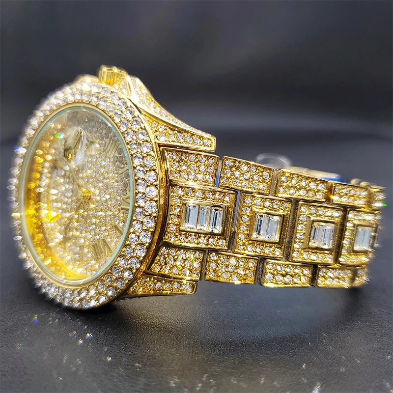 Men's Gold Diamond Watch