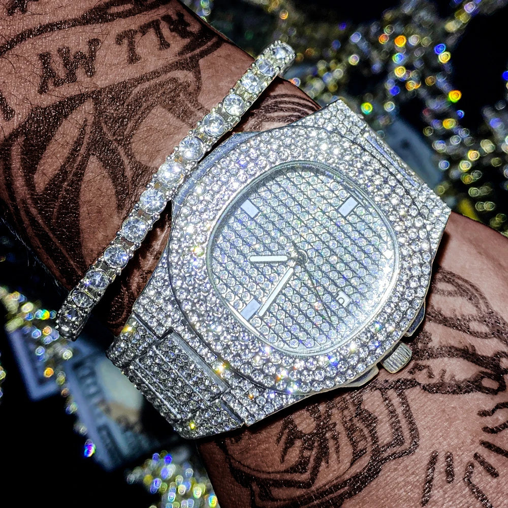 Men's Iced Out Watch,