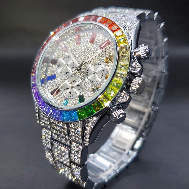 Miami Ice Chronos Baguette Watch